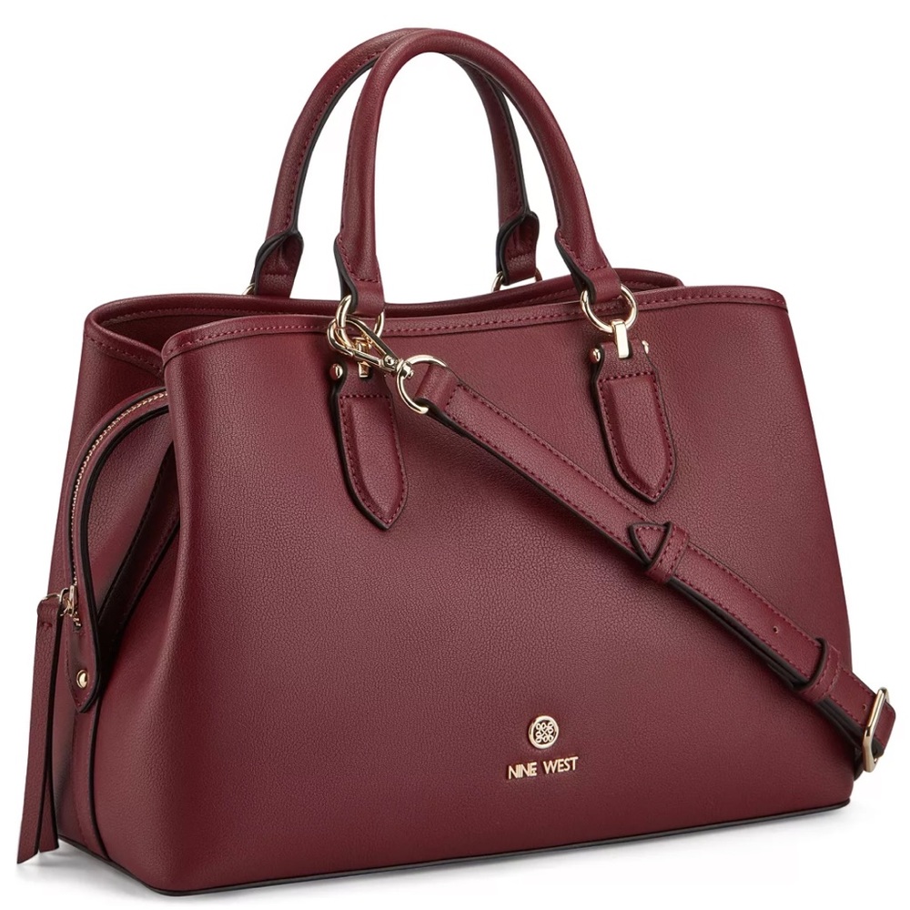 Nine West Mulberry Satchel with Gold Hardware - Picture 2 of 3